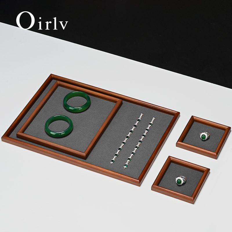 Wood Ring Blank - Oirlv 4 Size Wooden Jewelry Tray