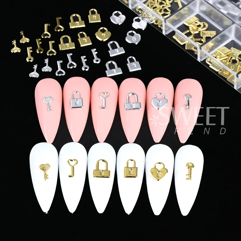 12 Grids Gold Silver Metal Loc - Gold Foil Flakes recension och pris