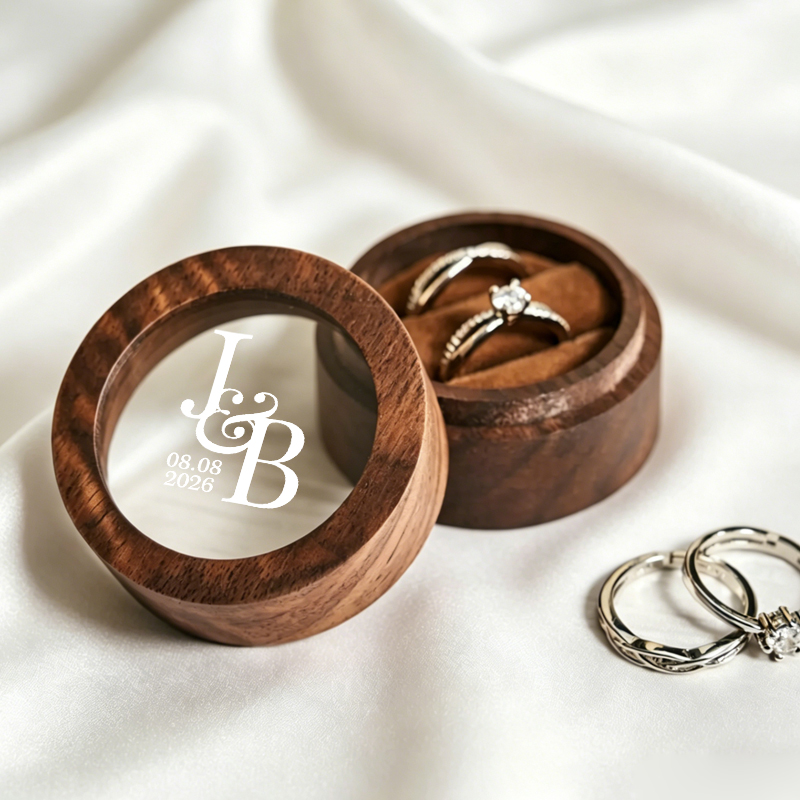 Personalized Wedding Ring Box  - Wood Ring Blank recension och pris