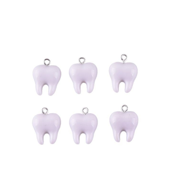 10pcs Cute White Teeth Resin P - Resin Craft Projects recension och pris