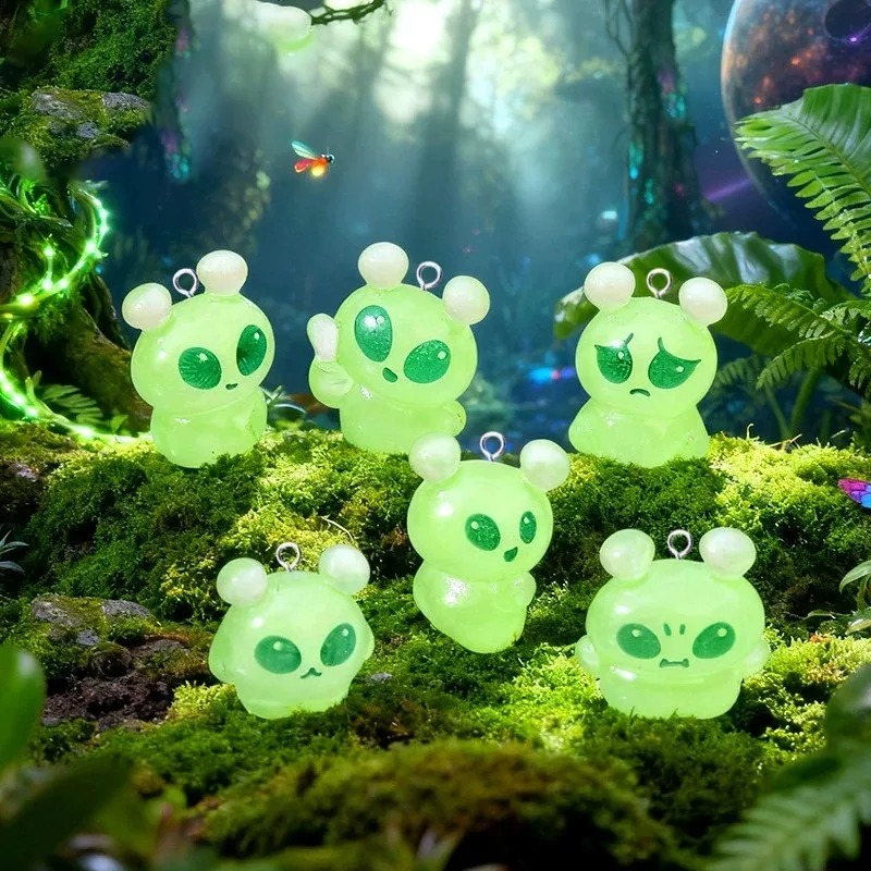 10Pcs Cute Mini Green Alien Re - Resin Craft Projects recension och pris