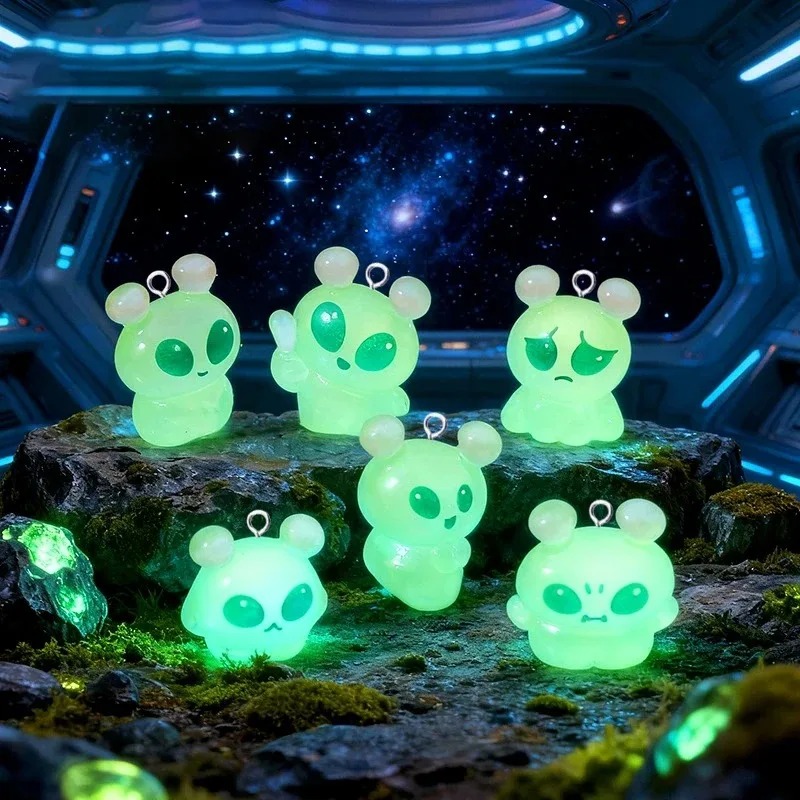 10Pcs Cute Mini Green Alien Re - Resin Craft Projects recension och pris