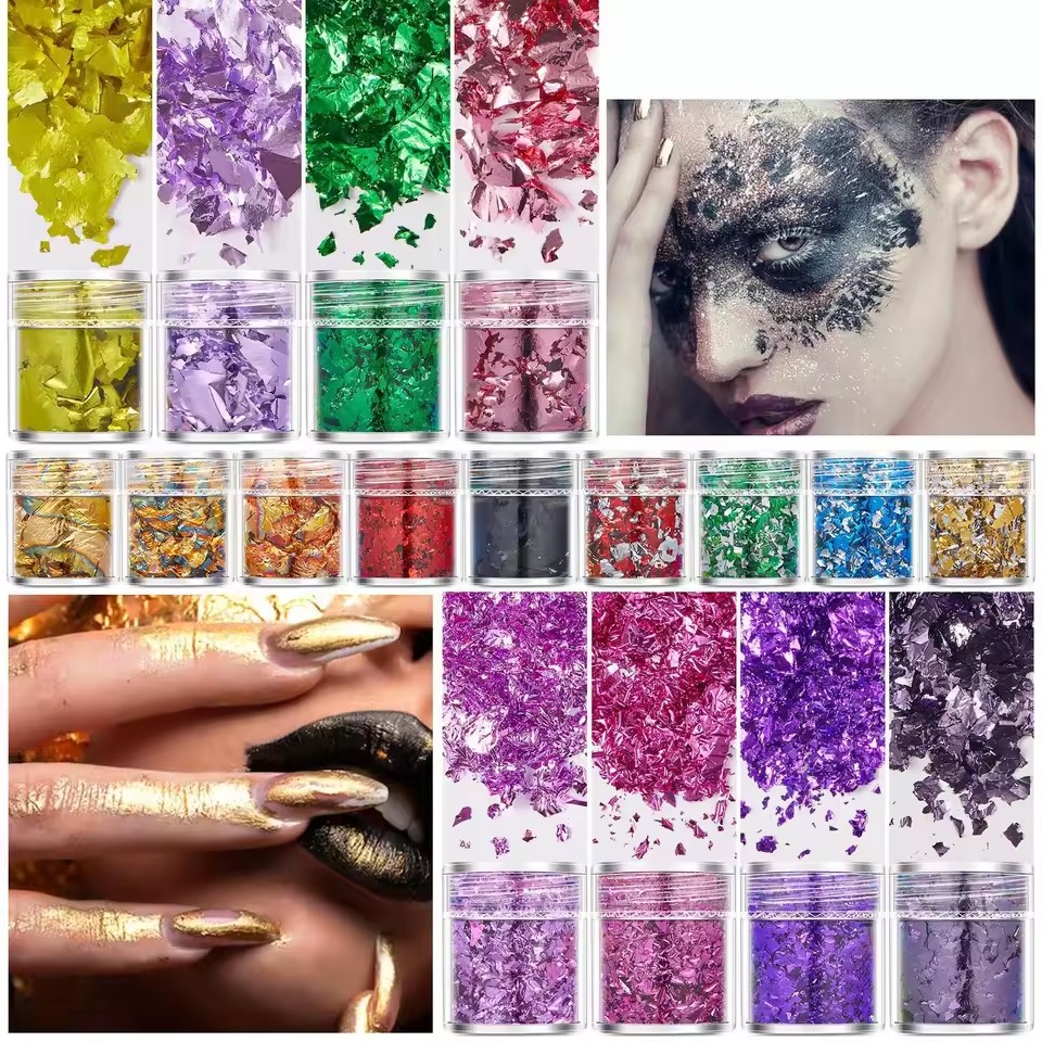 4pcs Set Gold Silver Mult-colo - Gold Foil Flakes recension och pris