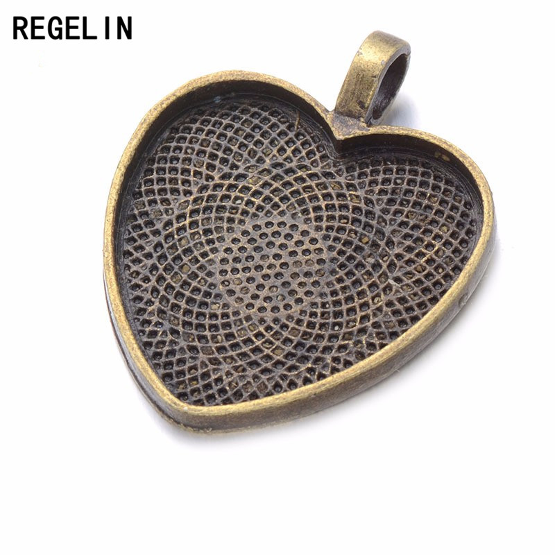 REGELIN Heart Cabochons Settin - Bezels Set Pendant recension och pris