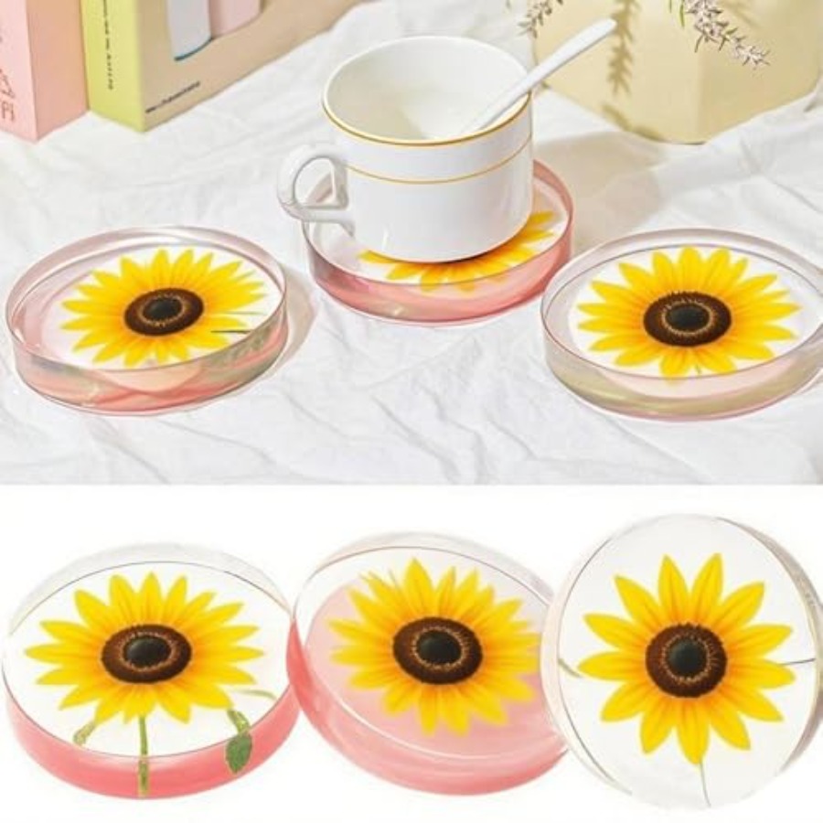 6-Cavity Deep Round Coaster Si - Flower Preservation Resin recension och pris