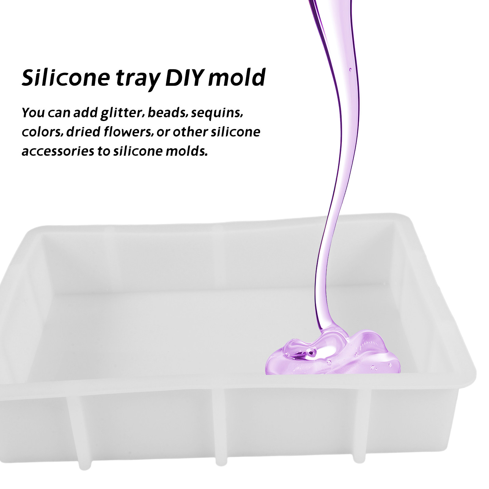Large Rectangle Resin Silicone - Flower Preservation Resin recension och pris