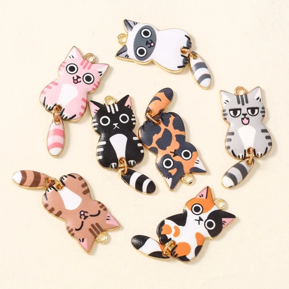 10Pcs 16×39mm Cute Cartoon Cat - Resin Craft Projects recension och pris