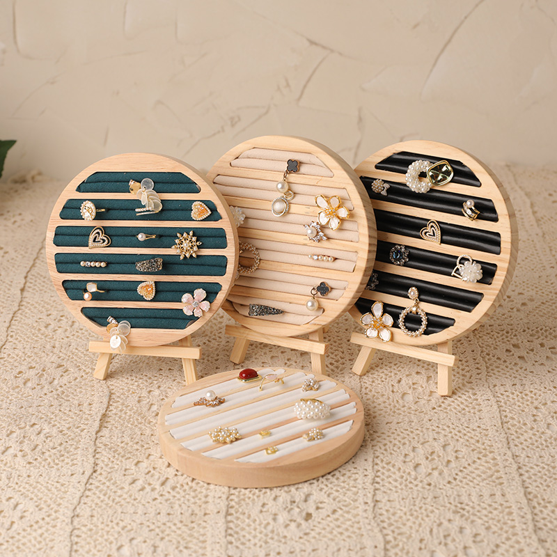 Wood Round Shape Jewelry Tray  - Wood Ring Blank recension och pris