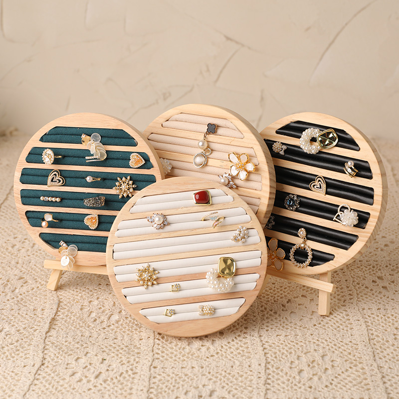 Wood Round Shape Jewelry Tray  - Wood Ring Blank recension och pris