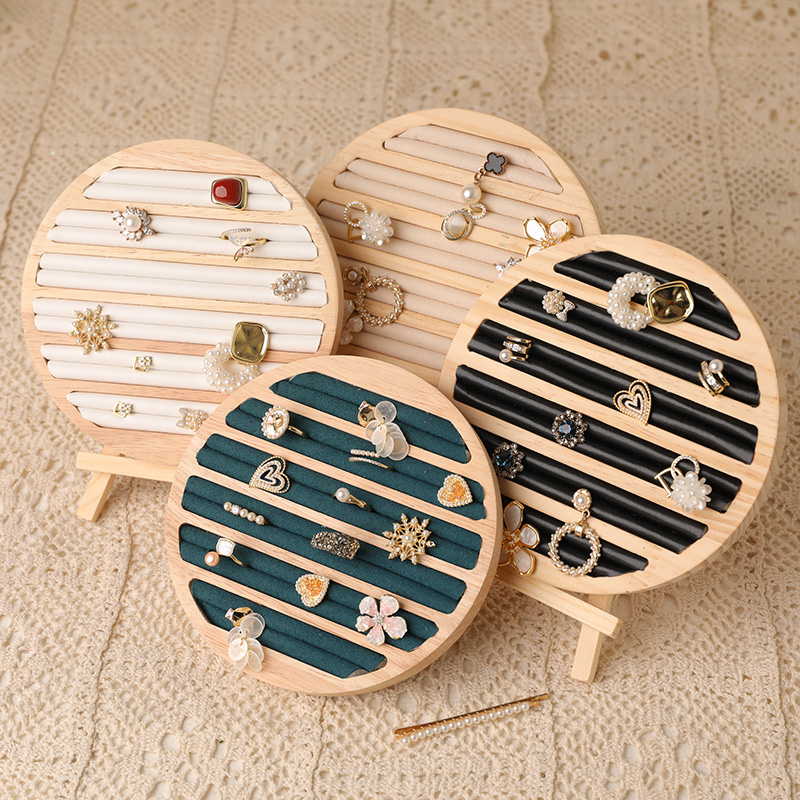 Wood Round Shape Jewelry Tray  - Wood Ring Blank recension och pris