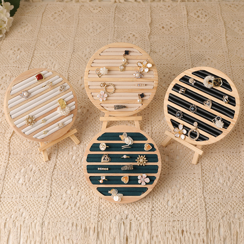 Wood Round Shape Jewelry Tray  - Wood Ring Blank recension och pris