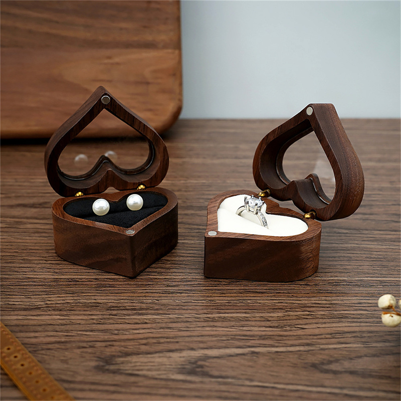 1Pcs Heart Walnut Wood Ring Bo - Wood Ring Blank recension och pris