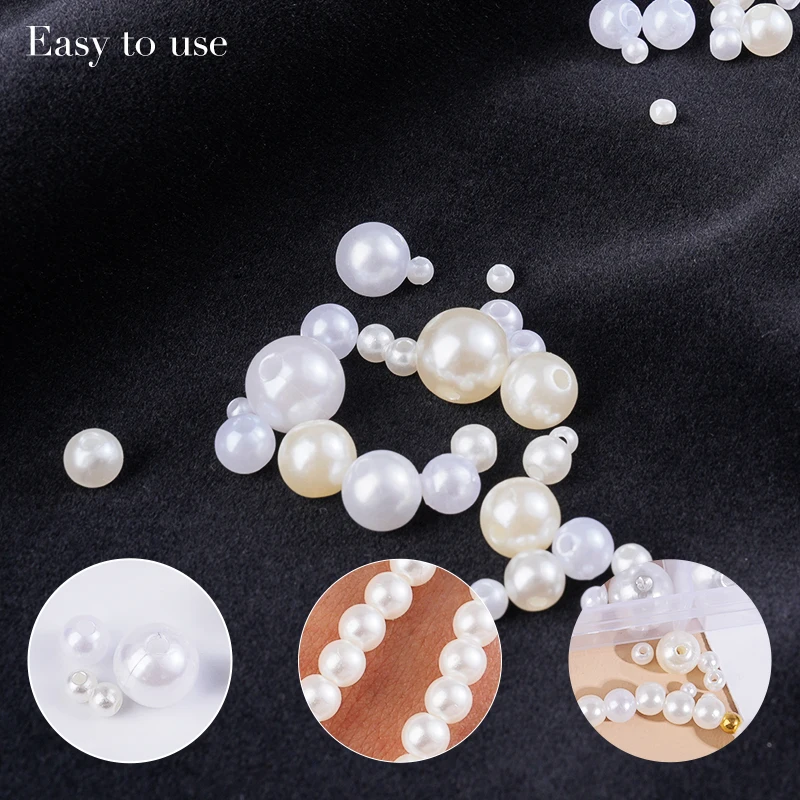 800pcs Artificial Faux Pearl R - Resin Craft Kit recension och pris