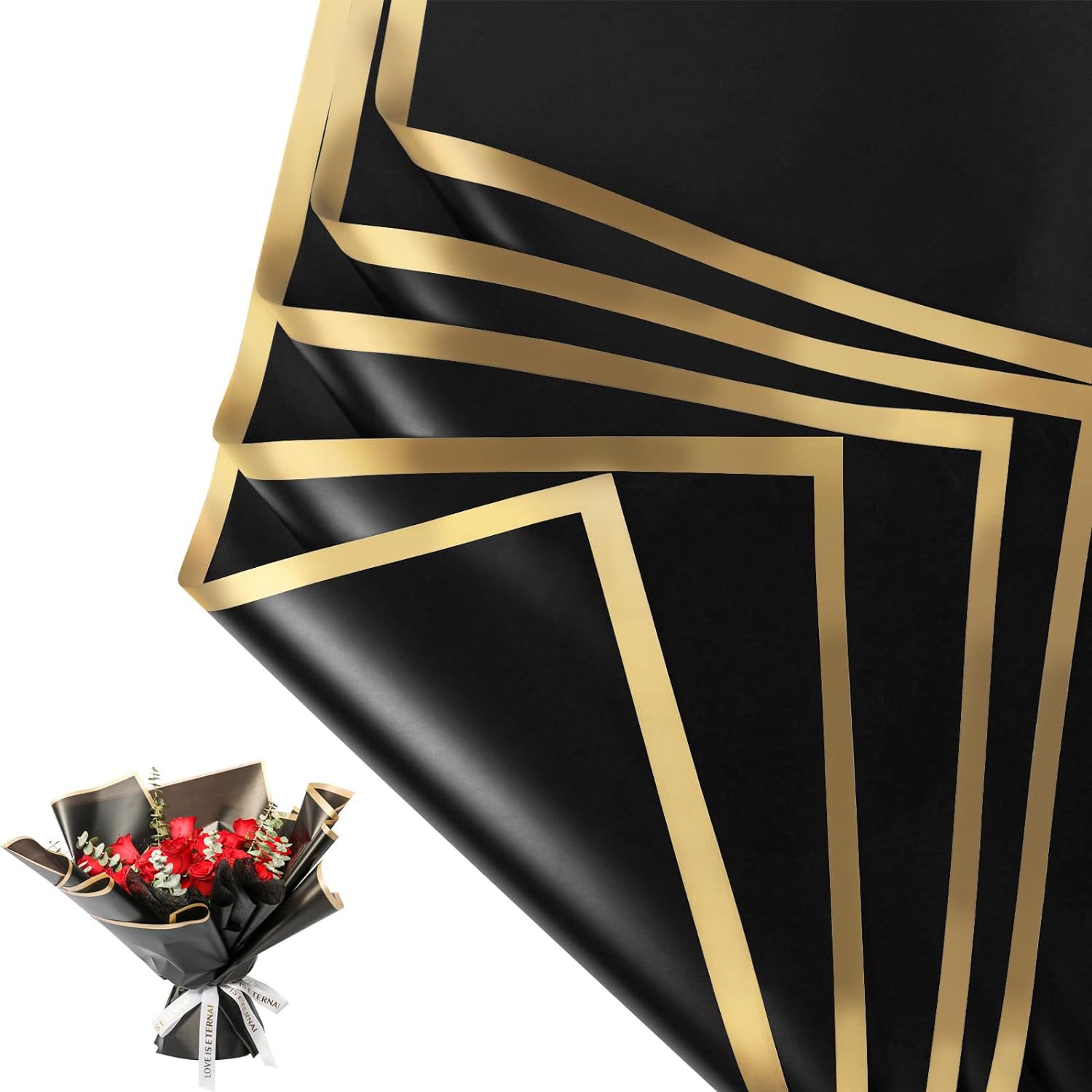 20 Sheets Gold Edge Waterproof - Gold Foil Flakes recension och pris