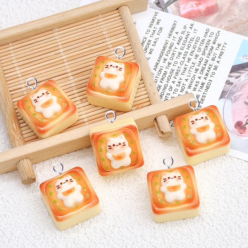 10Pcs Kawaii Cat Toast Bread R - Resin Craft Projects recension och pris