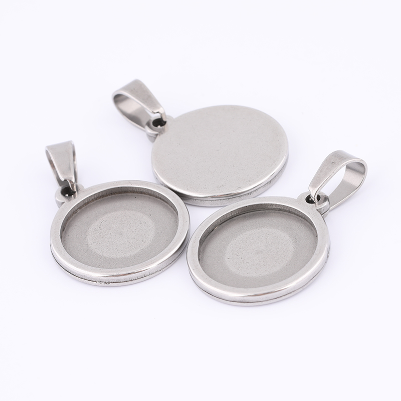 10pcs 15mm Round Cabochon Base - Bezels Set Pendant recension och pris