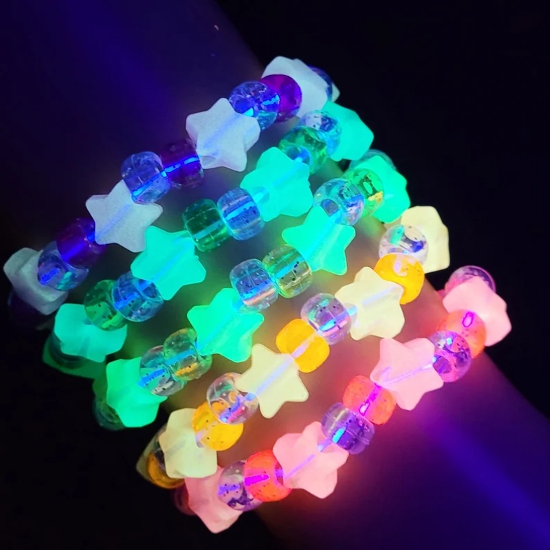 5 Glow star kandi bracelet set - Resin Glitter Pack recension och pris