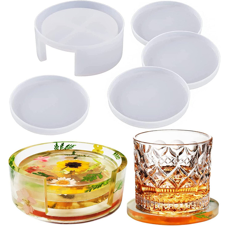Round Square Coaster Silicone  - Resin Ocean Wave Mold recension och pris