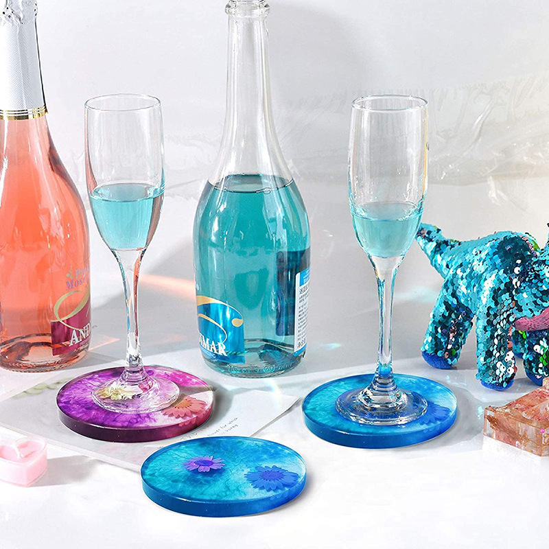 Round Square Coaster Silicone  - Resin Ocean Wave Mold recension och pris