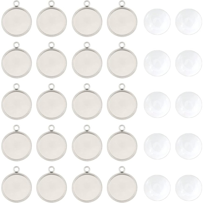 50 sets Pendant Cabochon Jewel - Bezels Set Pendant recension och pris