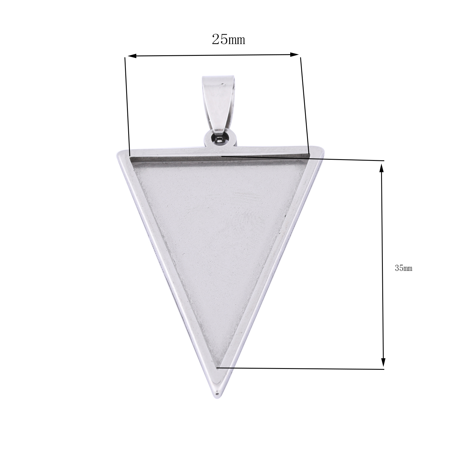 5pcs Stainless Steel 25x35mm T - Bezels Set Pendant recension och pris